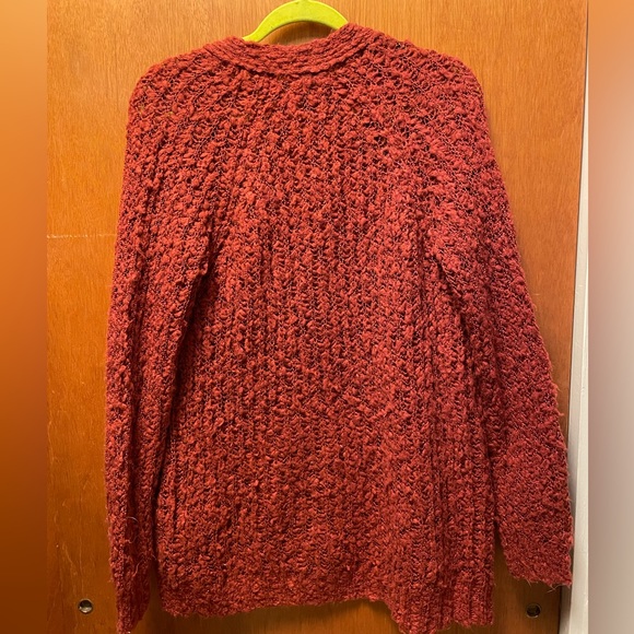 Rust color small knit cardigan - Picture 3 of 3